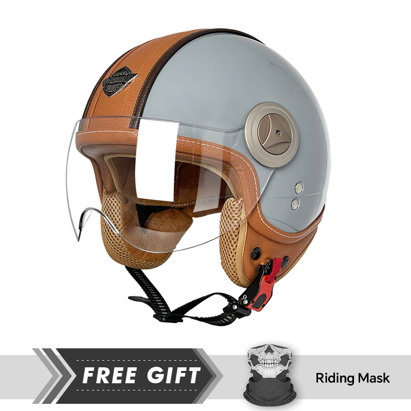 3/4 Açık Yüz Kask Vintage Açık - Motorcycle Gear In Store incelemesi ve fiyatı
